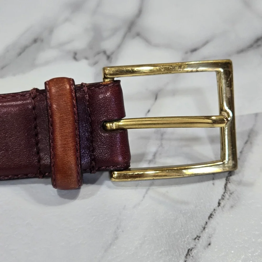 Arden Leather Co Harness Leather Belt Mens 48 Brown Classic Heritage Work